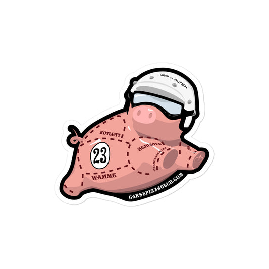 Pegatinas antiburbujas PinkPig mascota "RacePig"