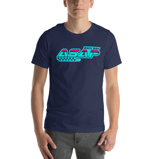 Camiseta unisex “Race Day ASAP” Blue | Cars&Pizza Club