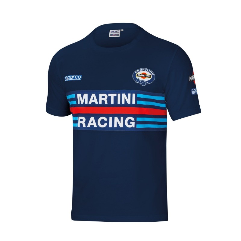 CAMISETA SPARCO MARTINI-R AZUL MARINO
