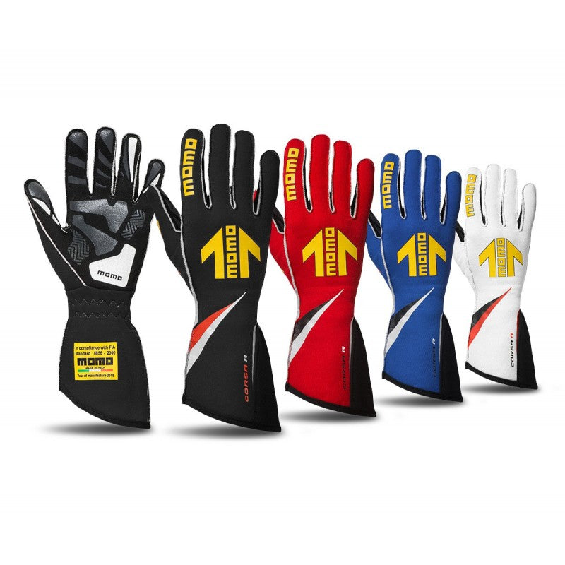 GUANTES MOMO CORSA R AZUL FIA – agarre y sensibilidad para circuito