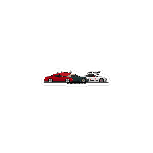 Mazda MX-5 Miata "Generation" Anti-Bubble Die-Cut Stickers