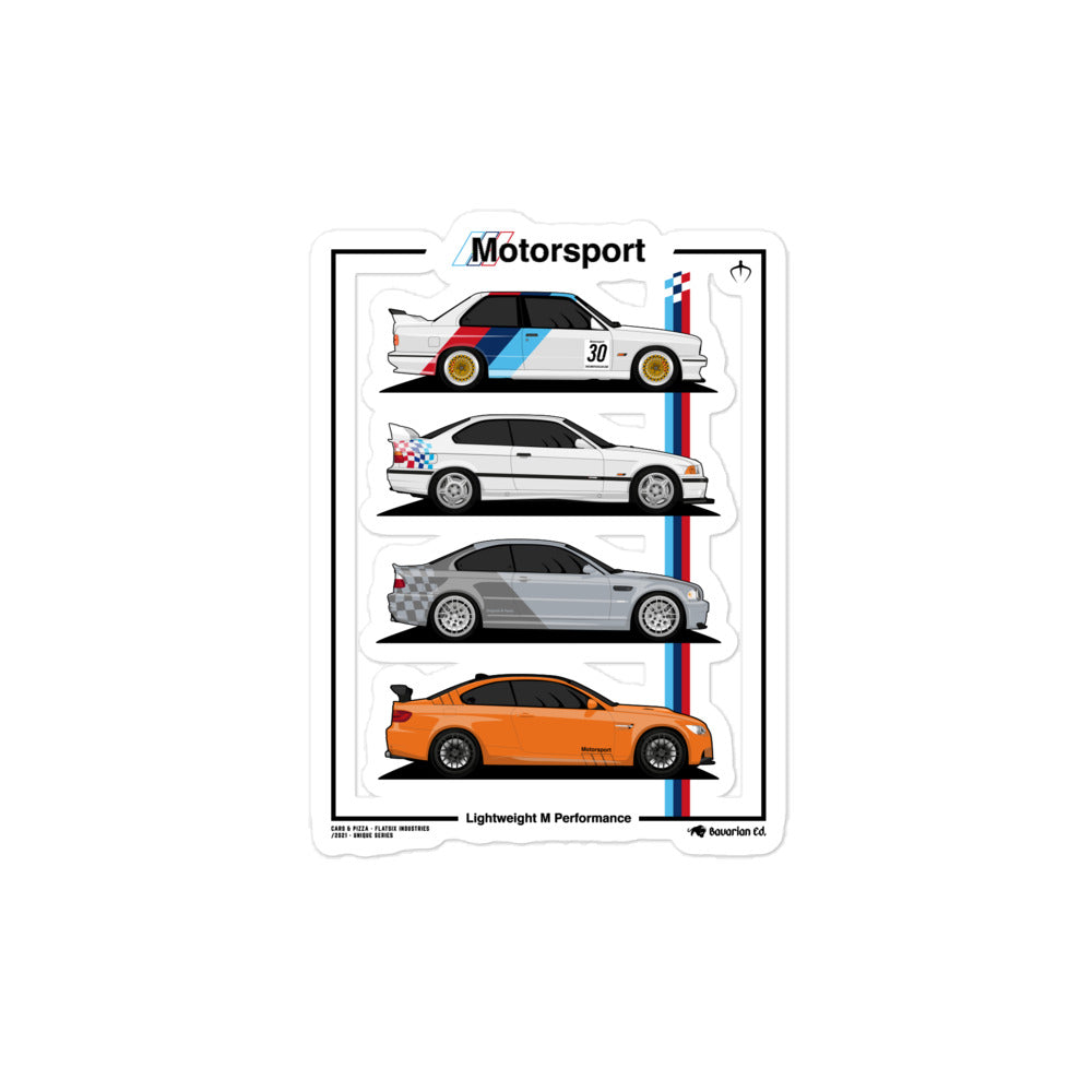 Anti-bubble stickers BMW M3 Generation