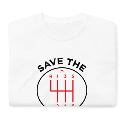 Camiseta Unisex Save the Manuals "Garage Days" 1 of 100 White