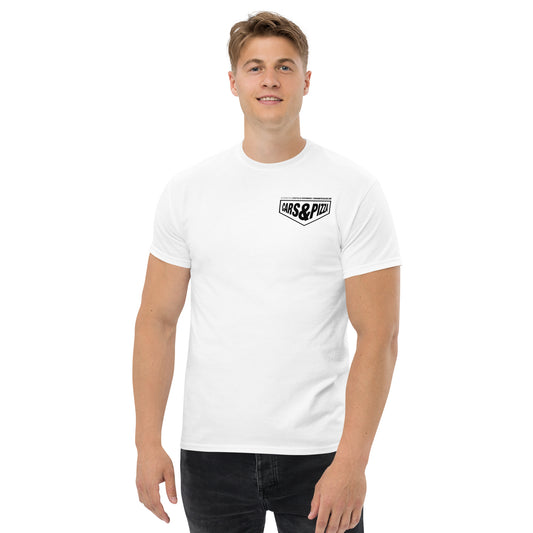 Camiseta unisex Tag "Cars&Pizza Club" Logo White