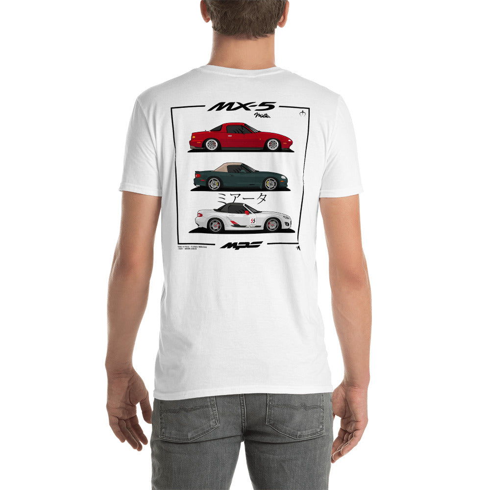 sund fornuft Synes Fantasi Mazda MX-5 Miata "Generation" Unisex T-Shirt – Cars&Pizza Club