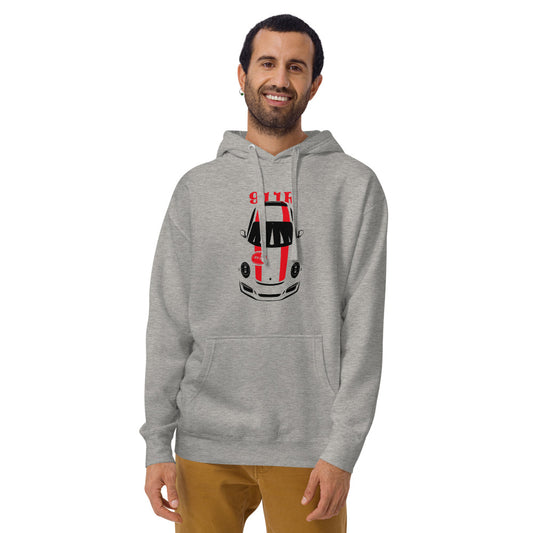 Sudadera con gorro unisex Porsche 911R Rojo