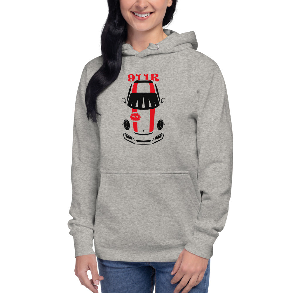 Sudadera con gorro unisex Porsche 911R Rojo
