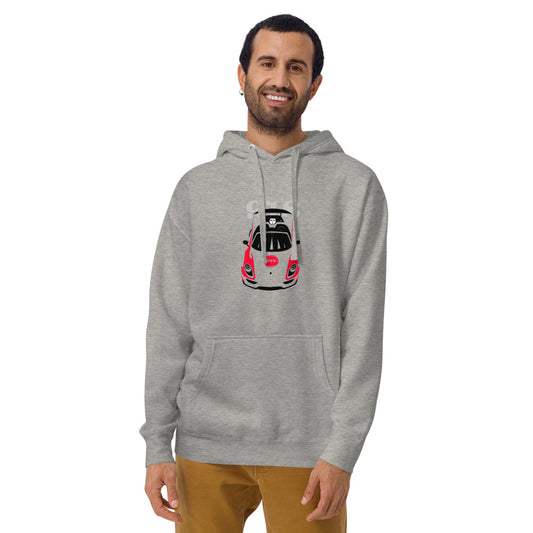 Sudadera con gorro unisex Porsche 918 Rojo