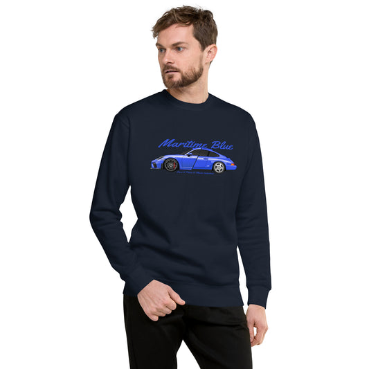GT4 & 911RS Maritime Blue Unisex Sweatshirt | Cars&Pizza Club
