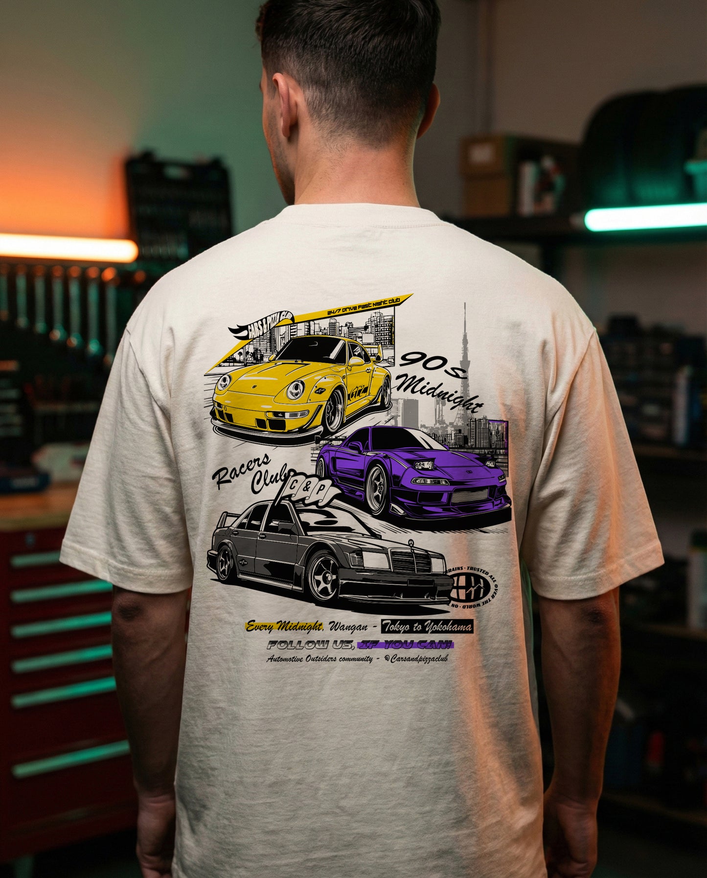 Camiseta oversize unisex 24/7 DriveFast Night Club