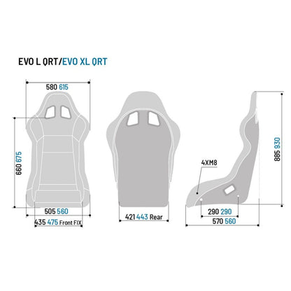 ASIENTO EVO QRT X NEGRO