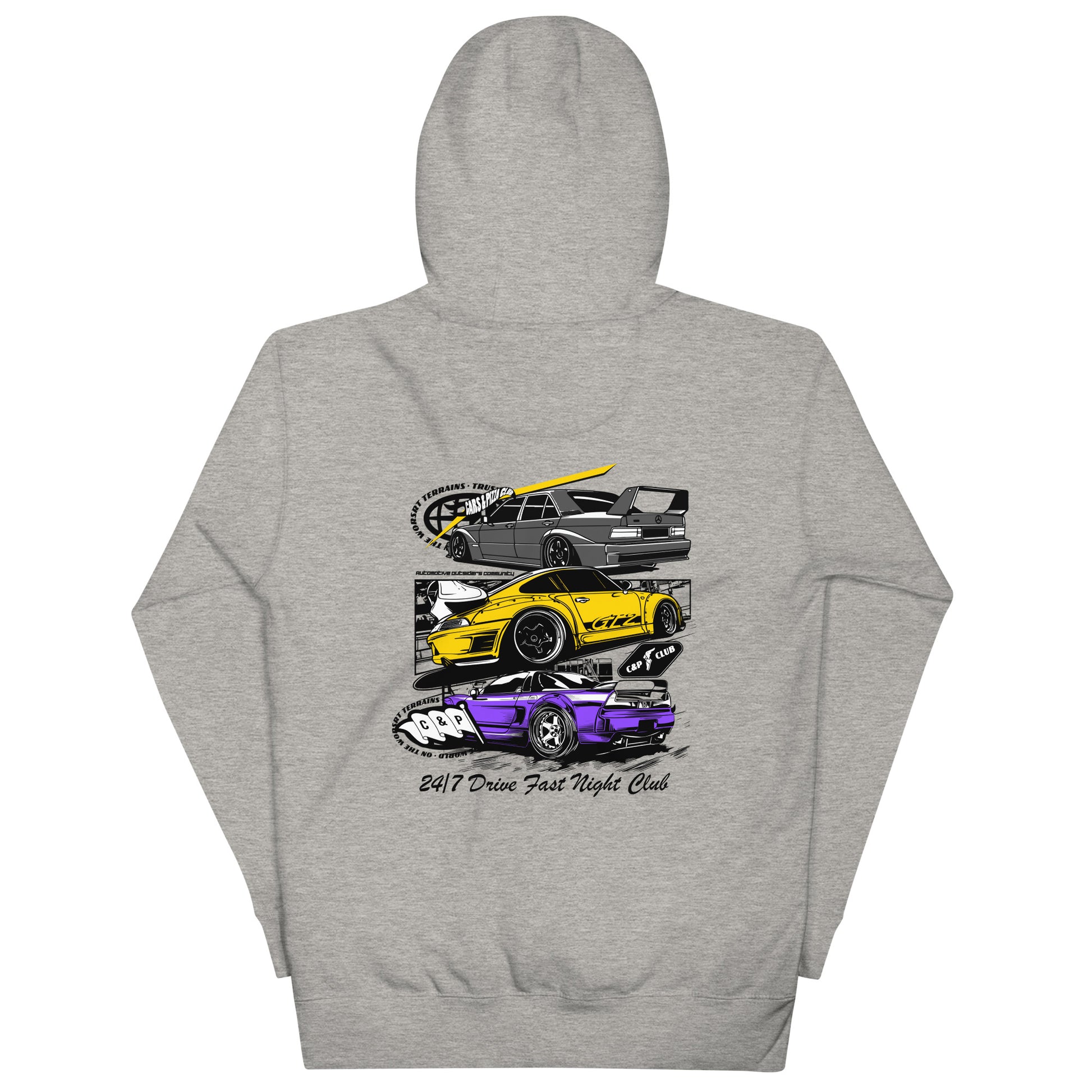 Sudadera con capucha unisex 24/7 DriveFast Night Club