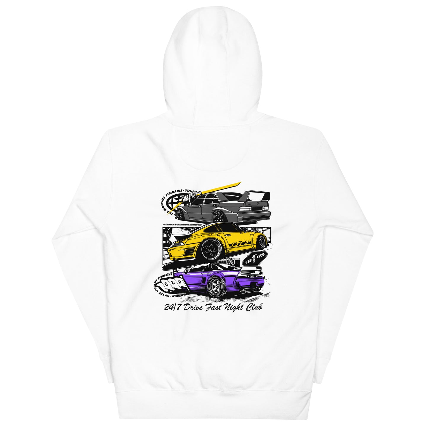 Sudadera con capucha unisex 24/7 DriveFast Night Club