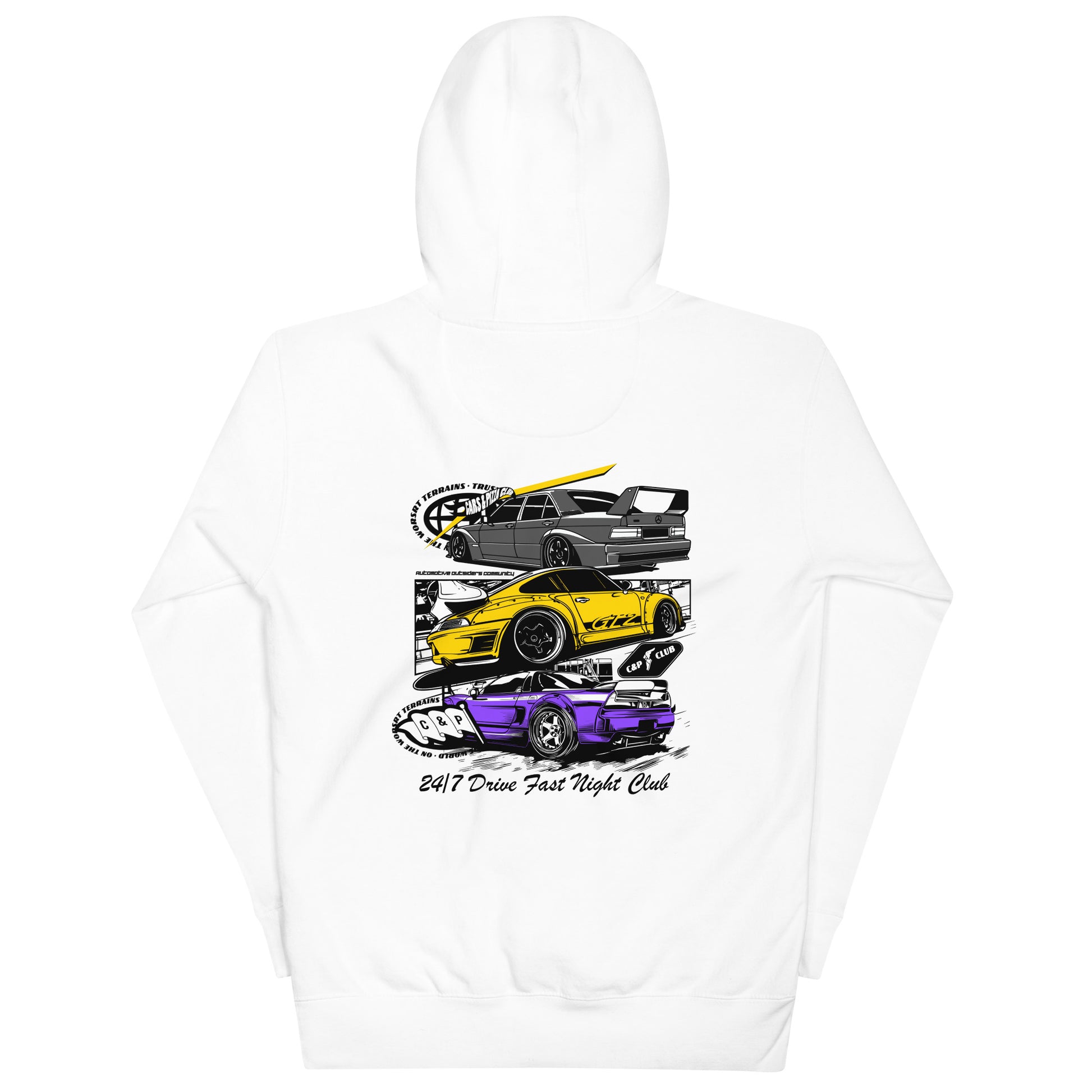 Sudadera con capucha unisex 24/7 DriveFast Night Club