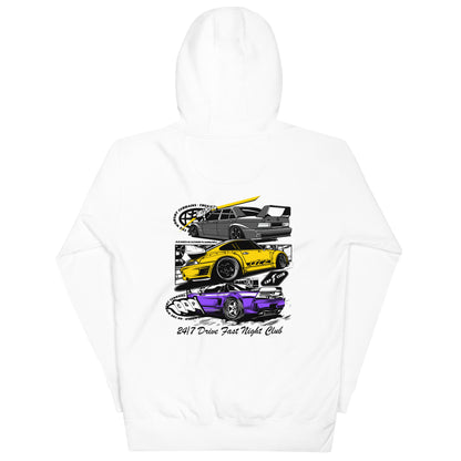 Sudadera con capucha unisex 24/7 DriveFast Night Club
