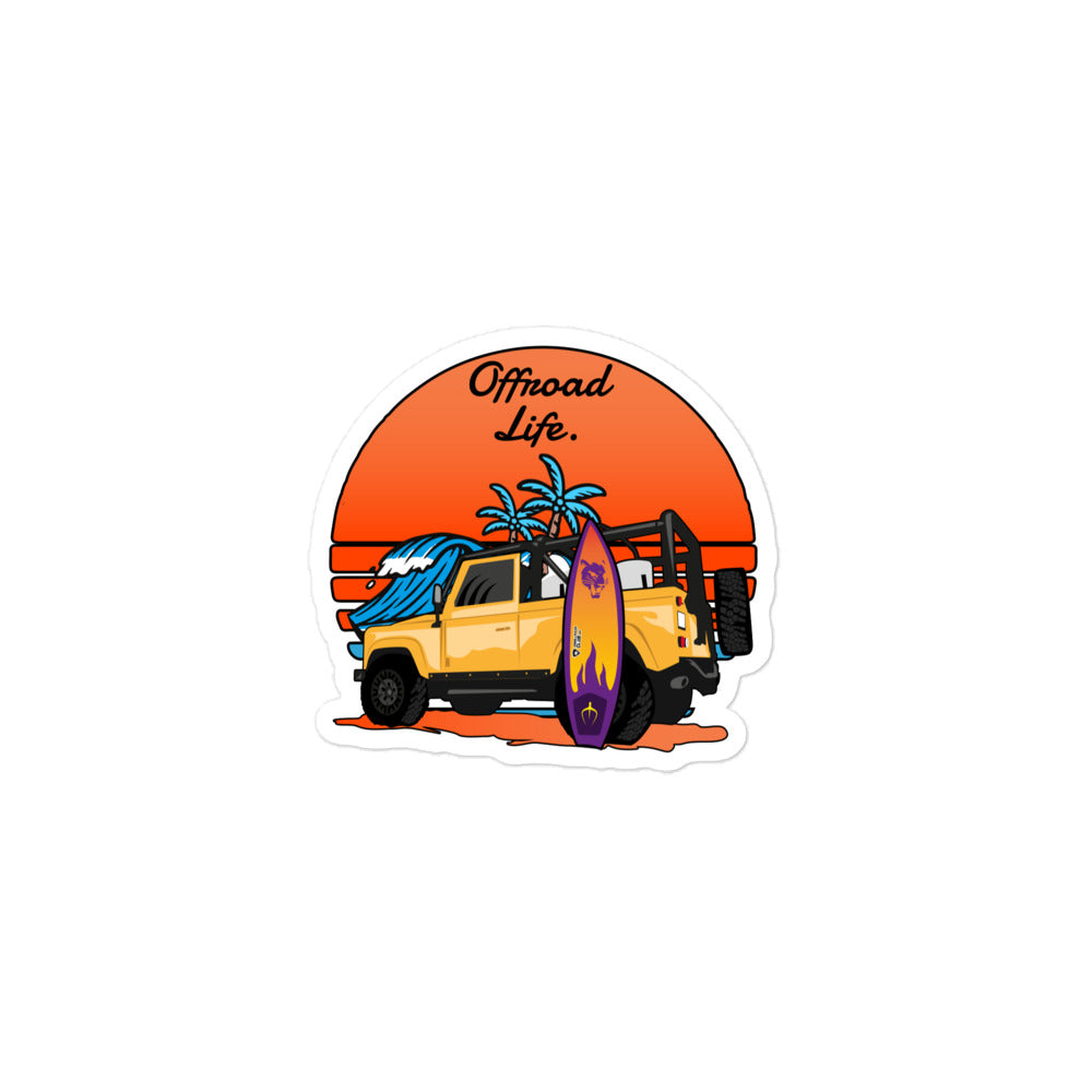 Land Rover Defender Die-Cut Stickers "Offroad Life"