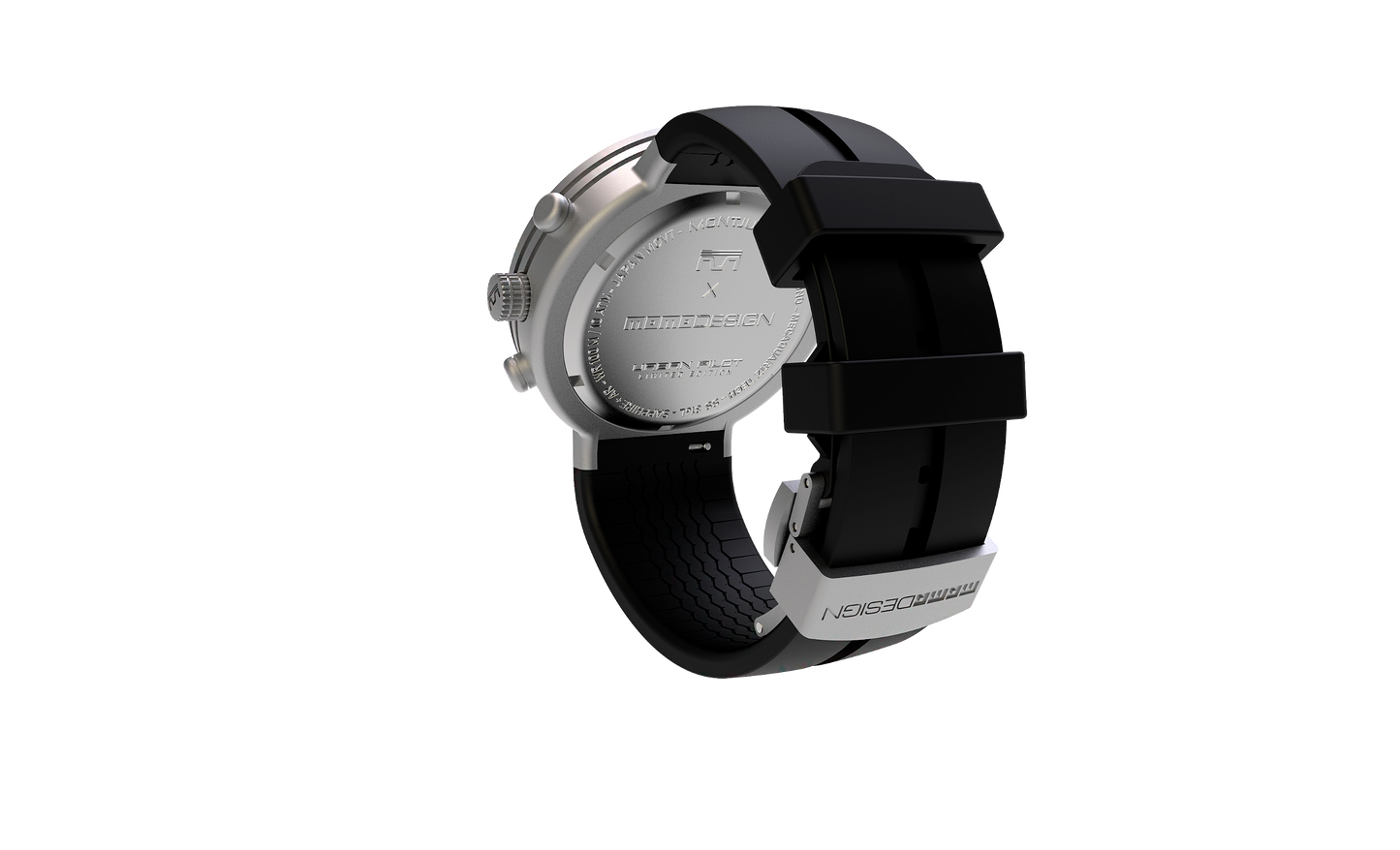 Montjuic Urban Pilot Pro Silver Watch Momo Design