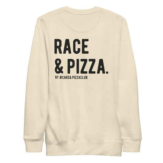 Sudadera sin gorro unisex Cars&Pizza (Race&Pizza)