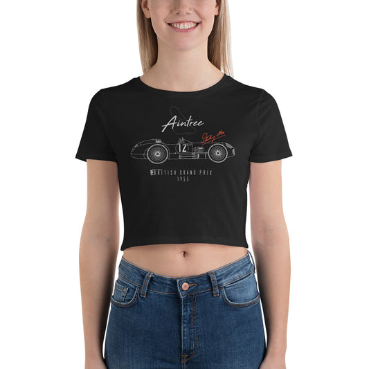 Stirling Moss Mercedes-Benz "Aintree 1955" Crop Top T-shirt