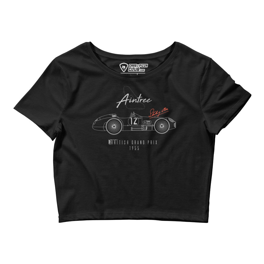 Stirling Moss Mercedes-Benz "Aintree 1955" Crop Top T-shirt