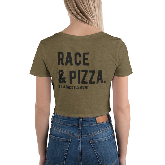 Cars&amp;Pizza Crop Top T-shirt (Race&amp;Pizza)