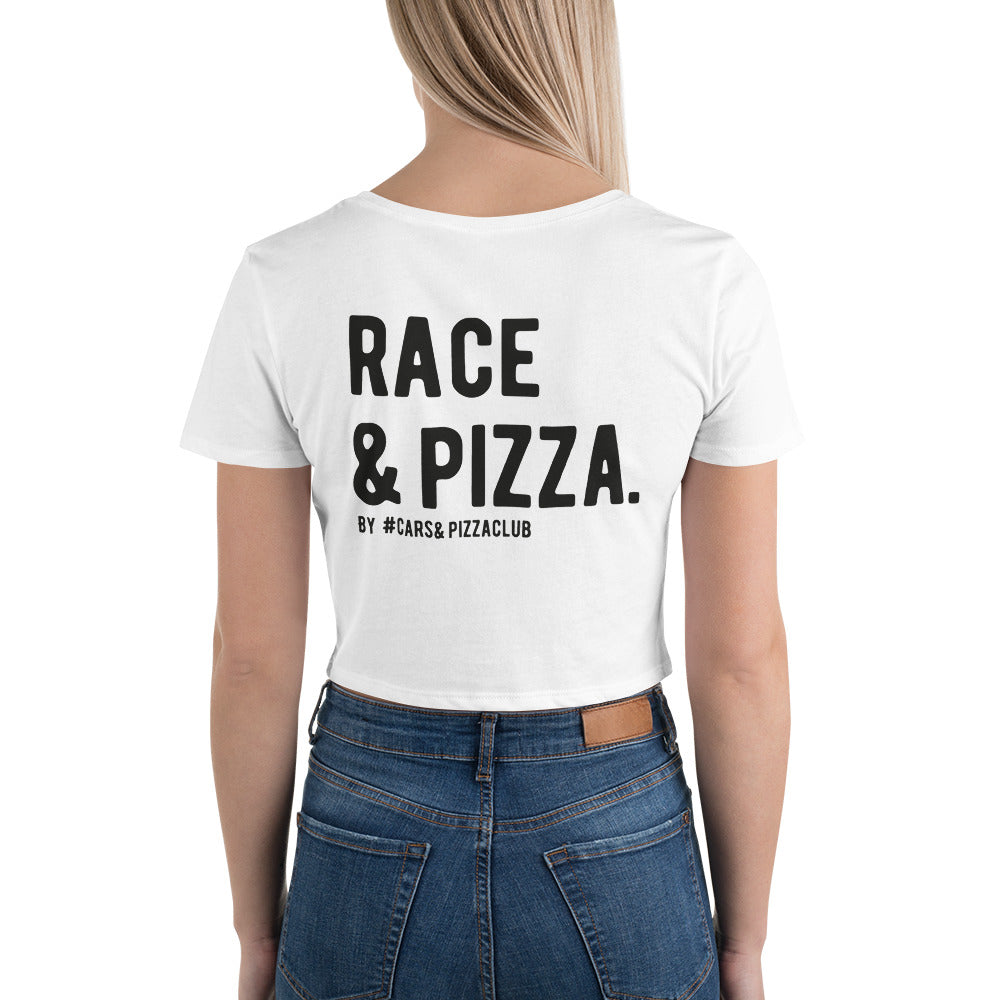 Cars&amp;Pizza Crop Top T-shirt (Race&amp;Pizza)