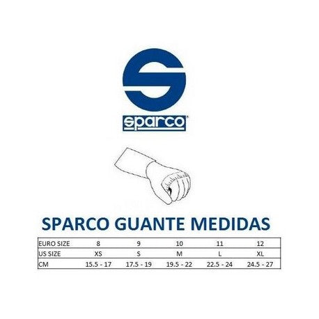 SPARCO MX-FLUO BLACK GLOVES
