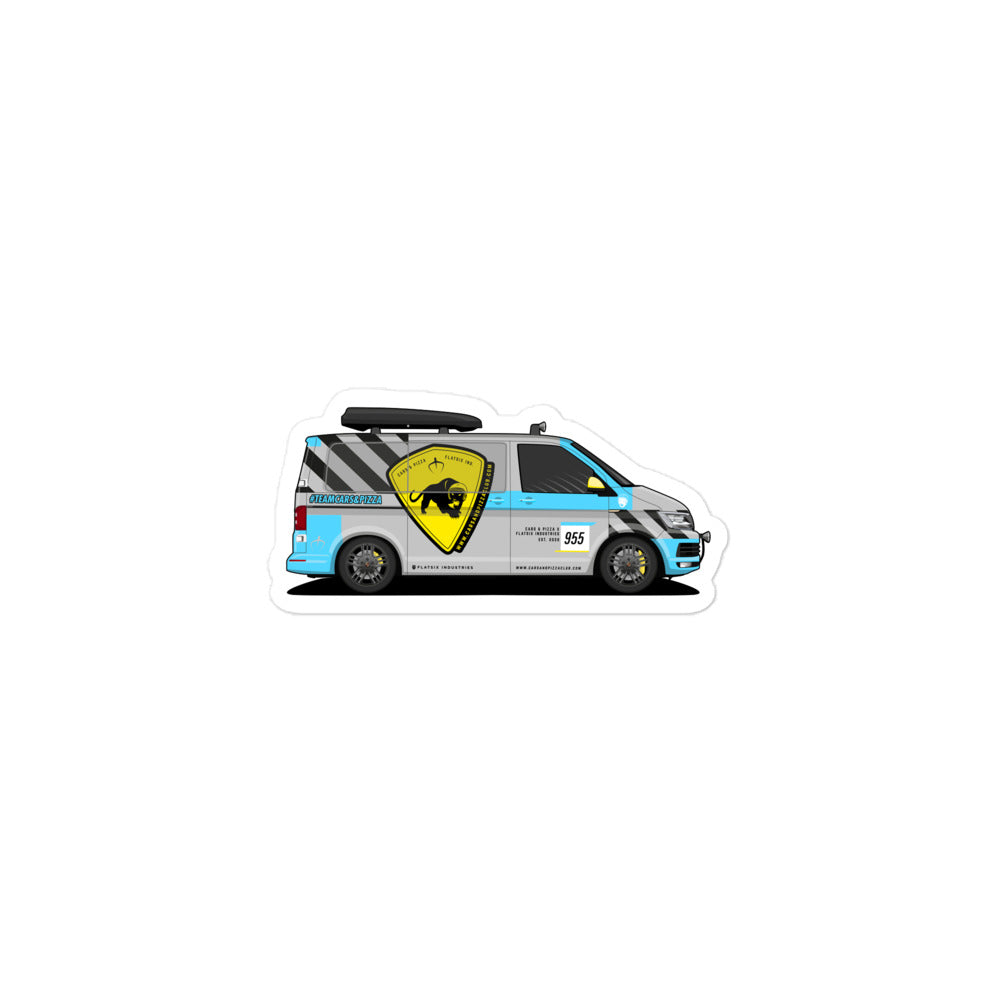 Anti-bubble stickers VW safety Cars&amp;Pizza Club x FlatSix Ind