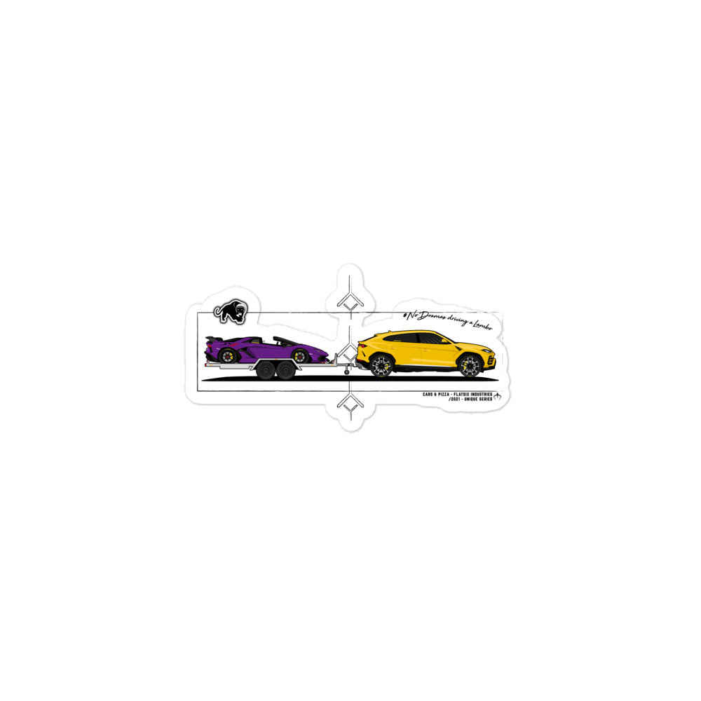 Lamborghini Urus &amp; Aventador SVJ Anti-Bubble Stickers "No dramas Driving a Lambo"