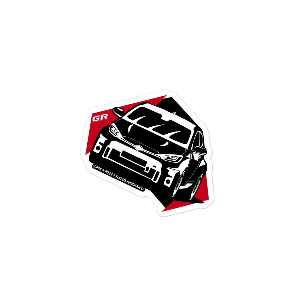 Die-cut anti-bubble stickers Toyota Yaris GR