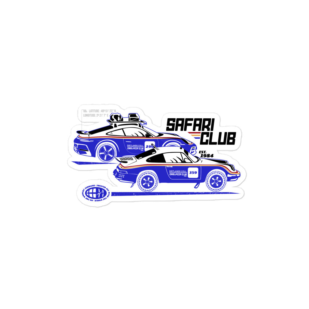 "Safari Club" die-cut stickers