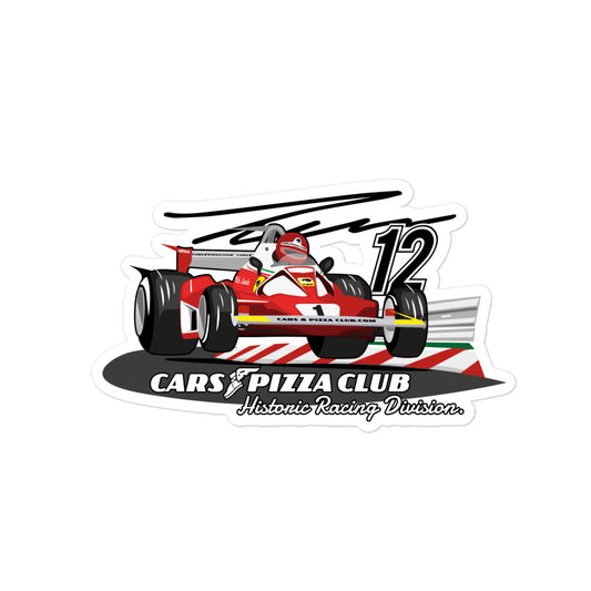 Niki Lauda F1 Die Cut Sticker "Historic Racing Division"