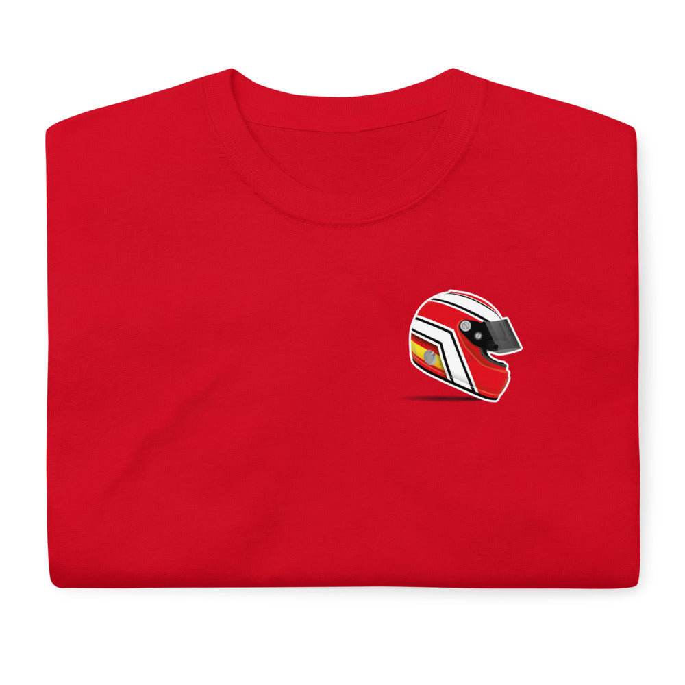 "Garage Days" by Dani Cuadrado Red unisex t-shirt