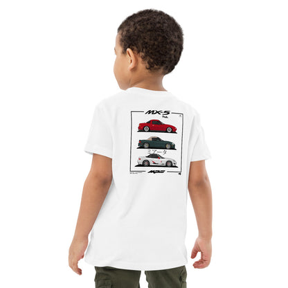 Kids unisex Mazda MX-5 Miata "Generation" T-shirt