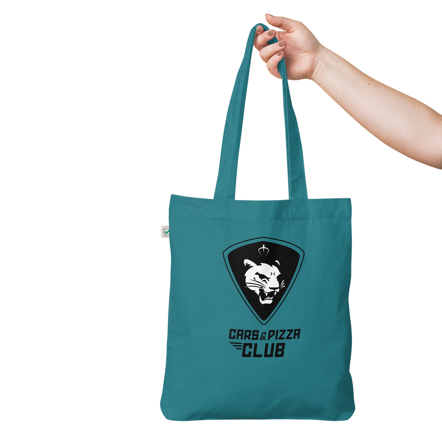Organic tote bag "Cars&amp;Pizza Club" New Logo