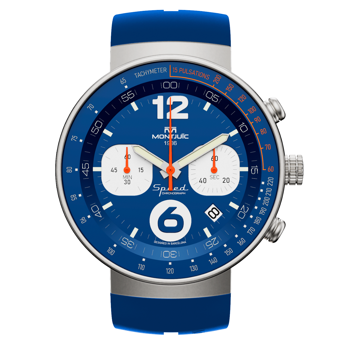 Montjuic Speed ​​Chrono Blue Watch