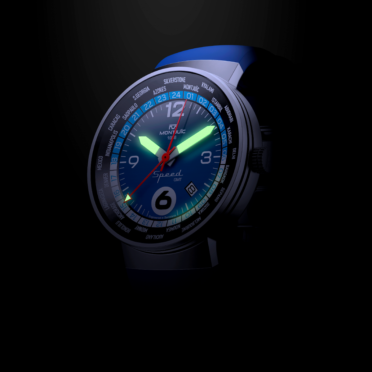 Montjuic GMT Blue Watch