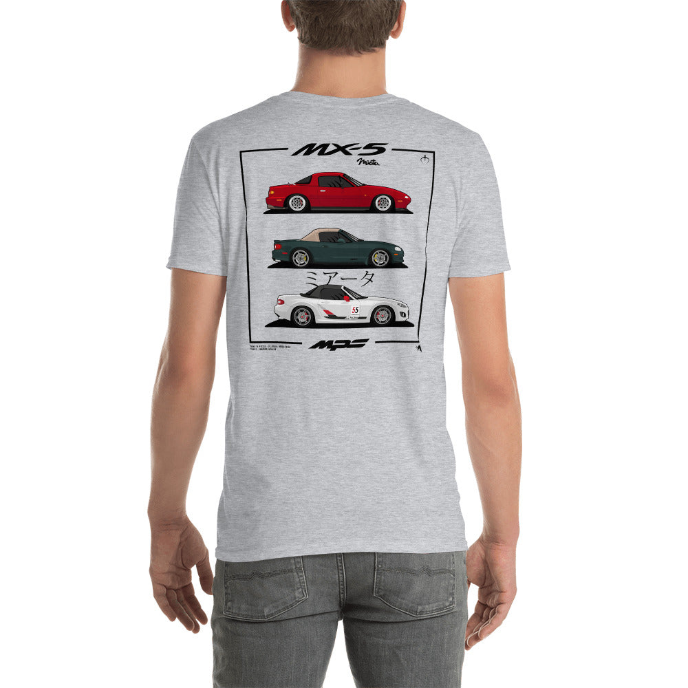 Camiseta unisex Mazda MX-5 Miata "Generation"