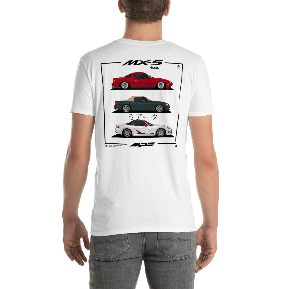 Camiseta unisex Mazda MX-5 Miata "Generation"