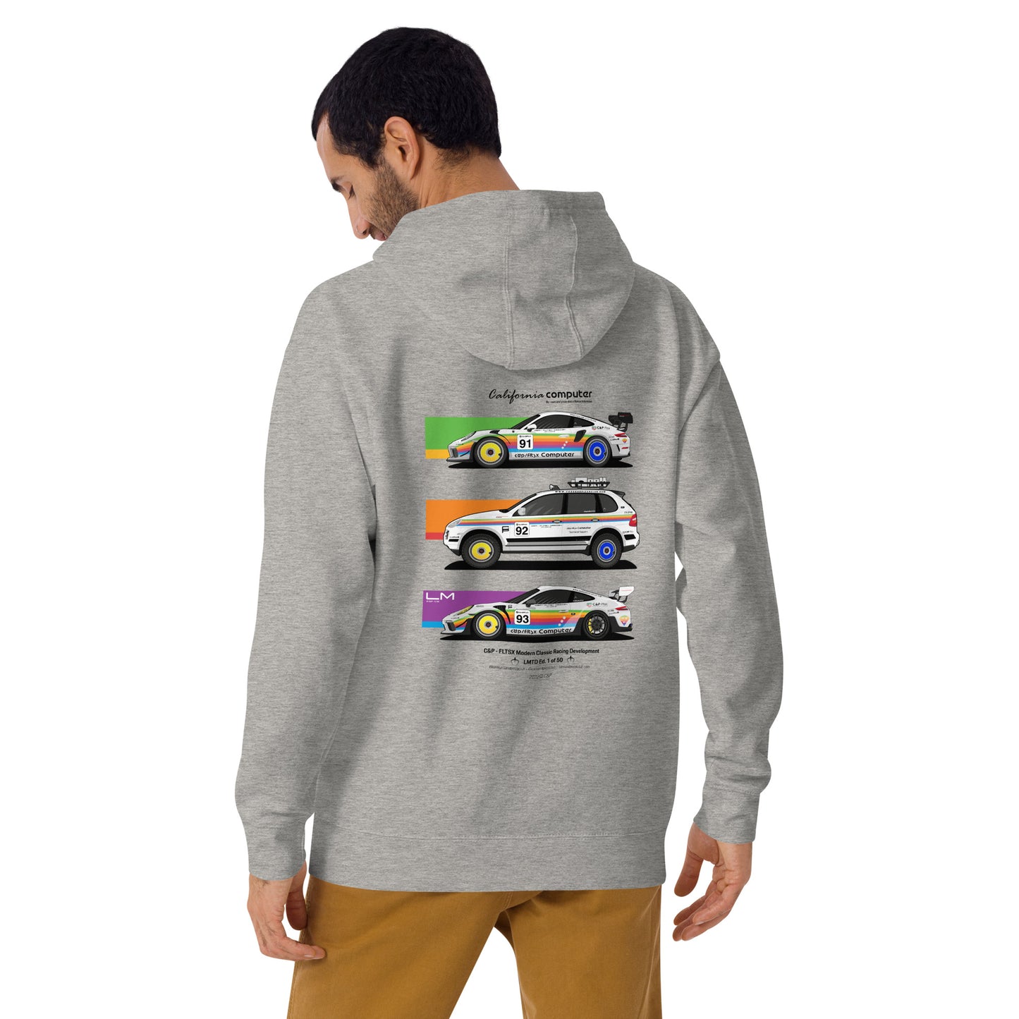 Rainbow "Cars&Pizza Edition 1" unisex hooded sweatshirt Exclusive series only 50 units.