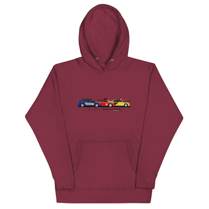 Cars&Pizza Mitsubishi "Legends" unisex hooded sweatshirt