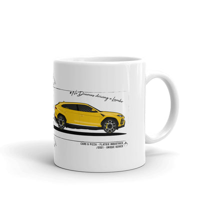 Mug 11oz Lamborghini Urus &amp; Aventador SVJ "No dramas Driving a Lambo"